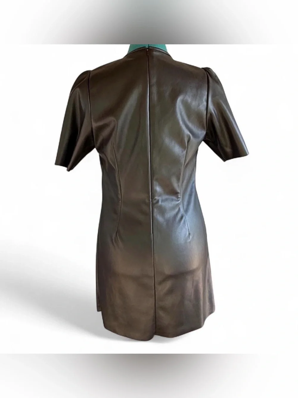 Noisy May Black Faux Leather Mini Dress - Picture 6 of 7